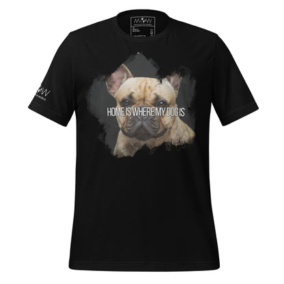Home Is Where My Dog Is - Furry Bestfriend Black Motivational Men's T-Shirt