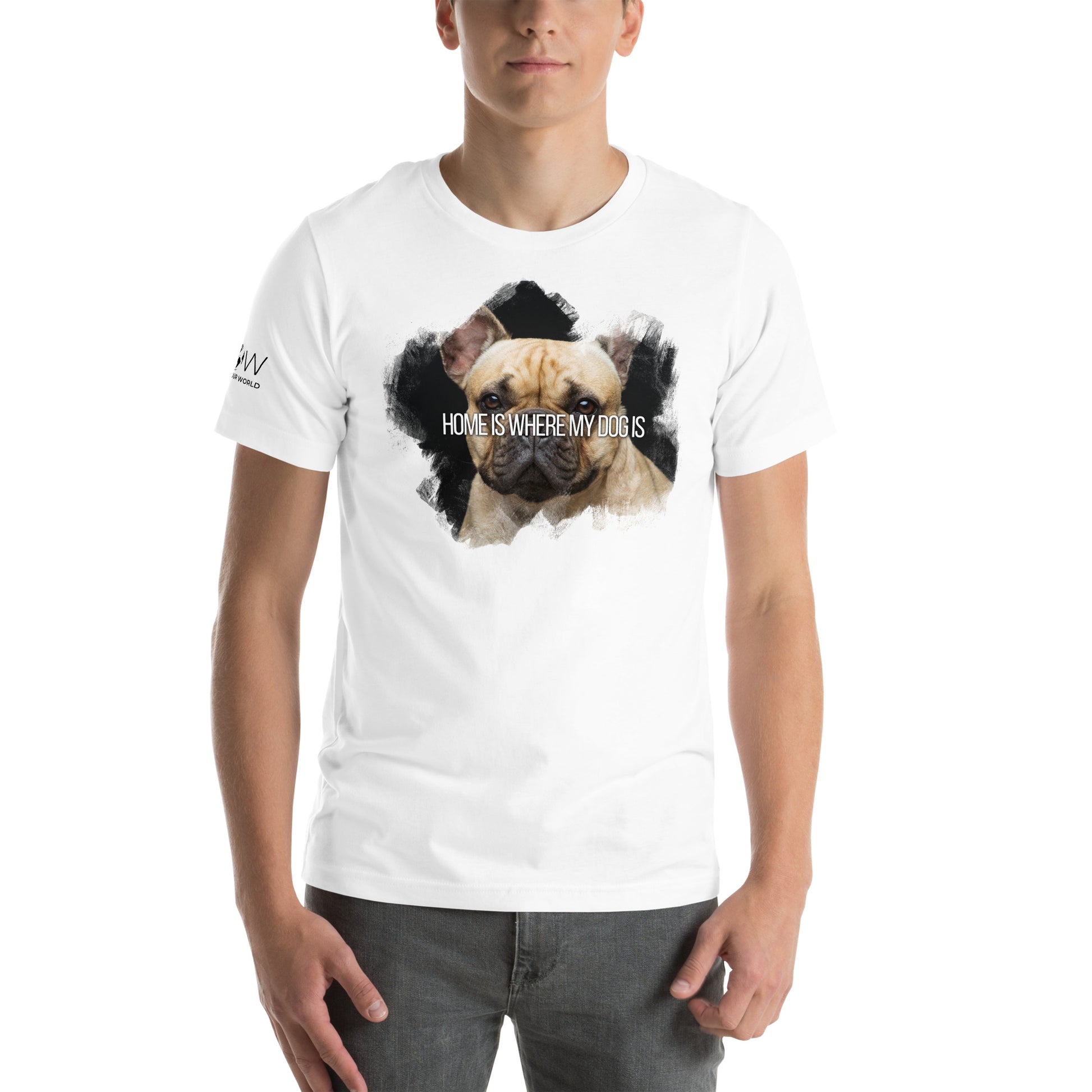 Home Is Where My Dog Is - Furry Bestfriend White Motivational Men's T-Shirt