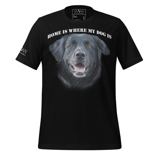 Home Is Where My Dog Is - Happy Dog Black Motivational Men's T-Shirt