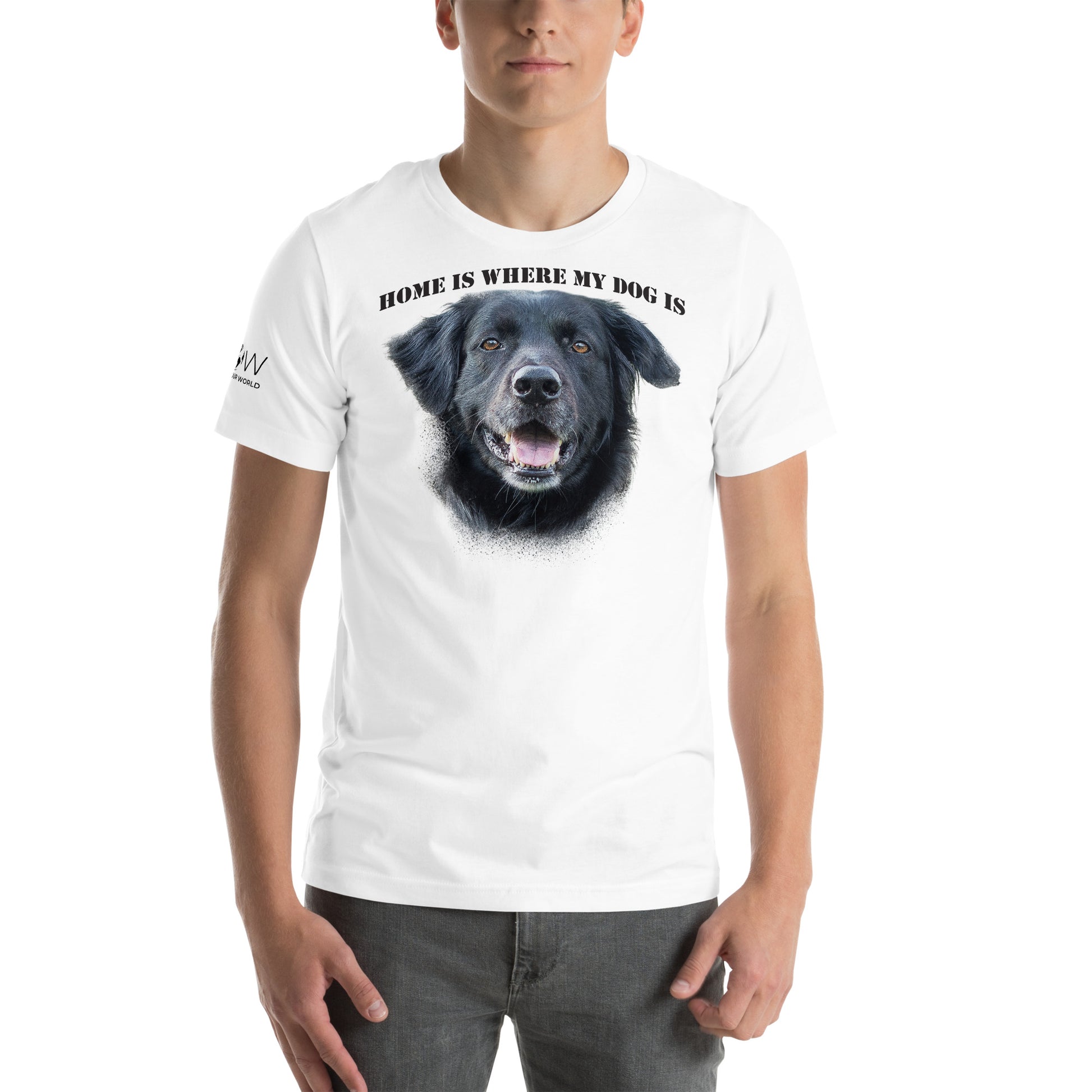 Home Is Where My Dog Is - Happy Dog White Motivational Men's T-Shirt