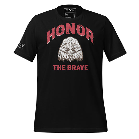 Honor the Brave II Men's Motivational Black T-Shirt