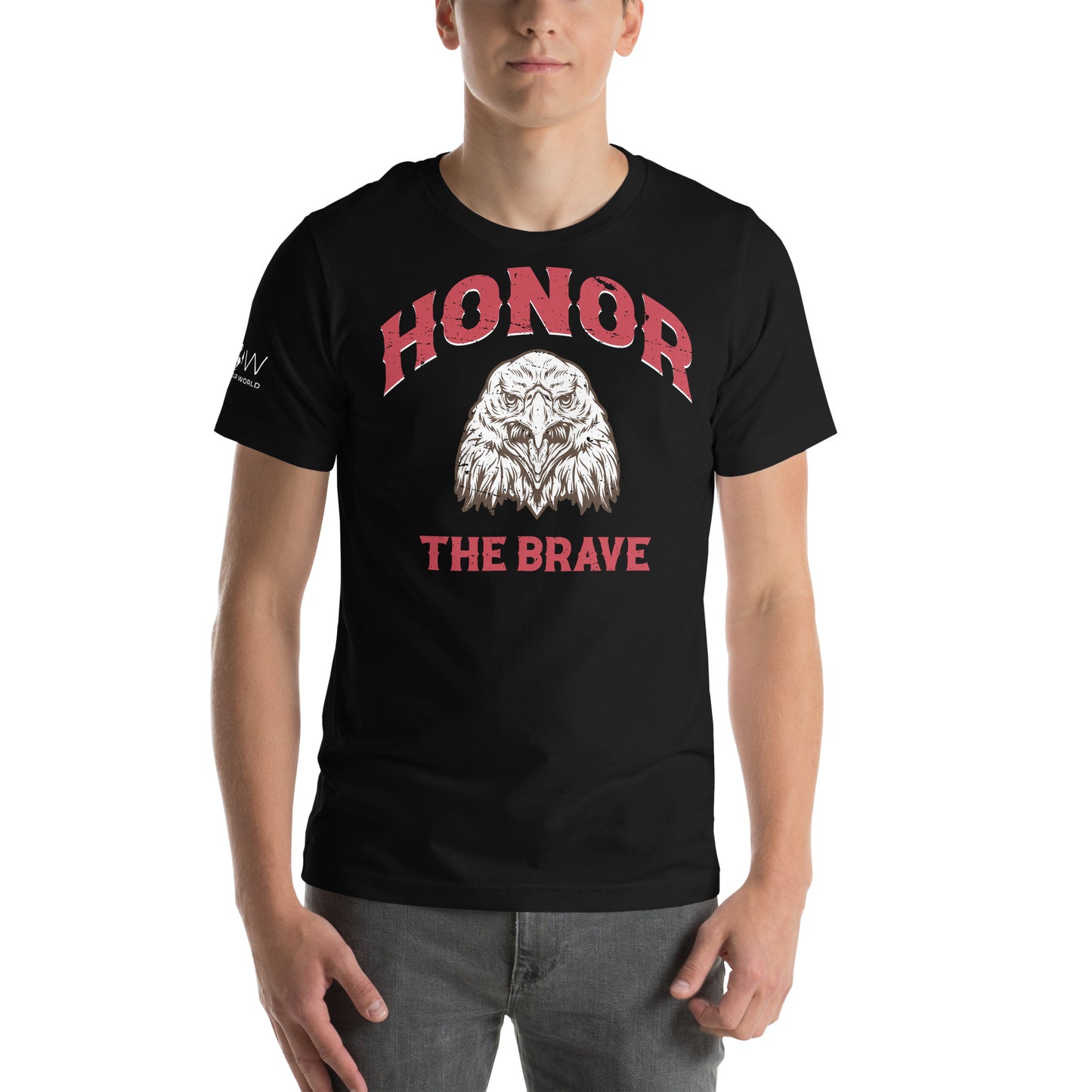 Honor the Brave II Men's Motivational Black T-Shirt