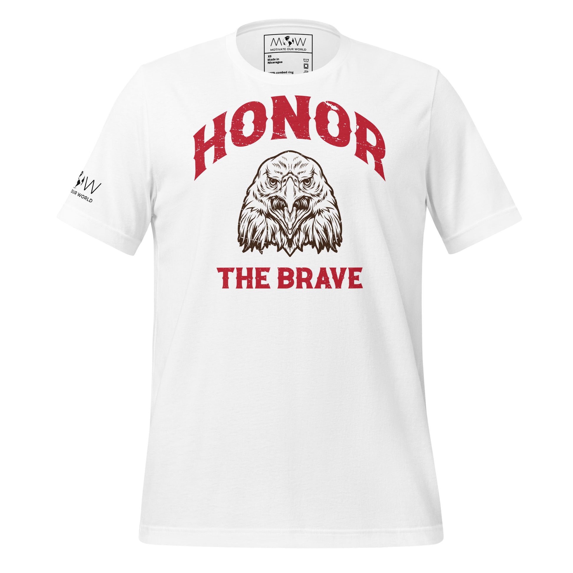 Honor the Brave II Men's Motivational White T-Shirt