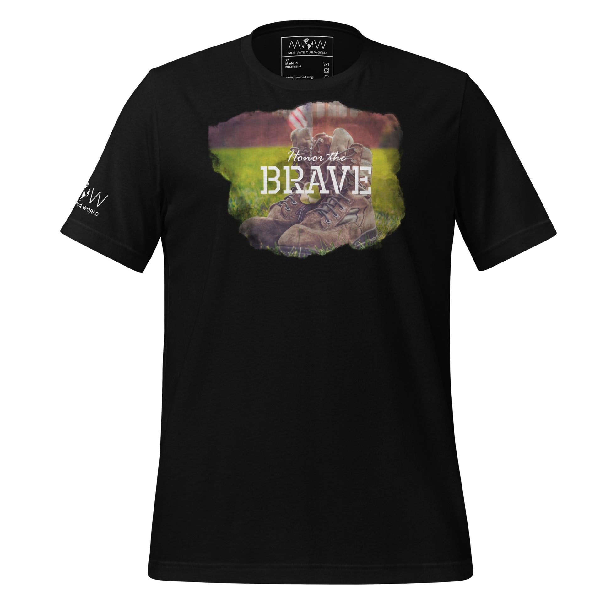 Honor the Brave IV Men's Motivational Black T-Shirt
