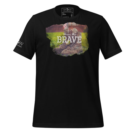 Honor the Brave IV Men's Motivational Black T-Shirt