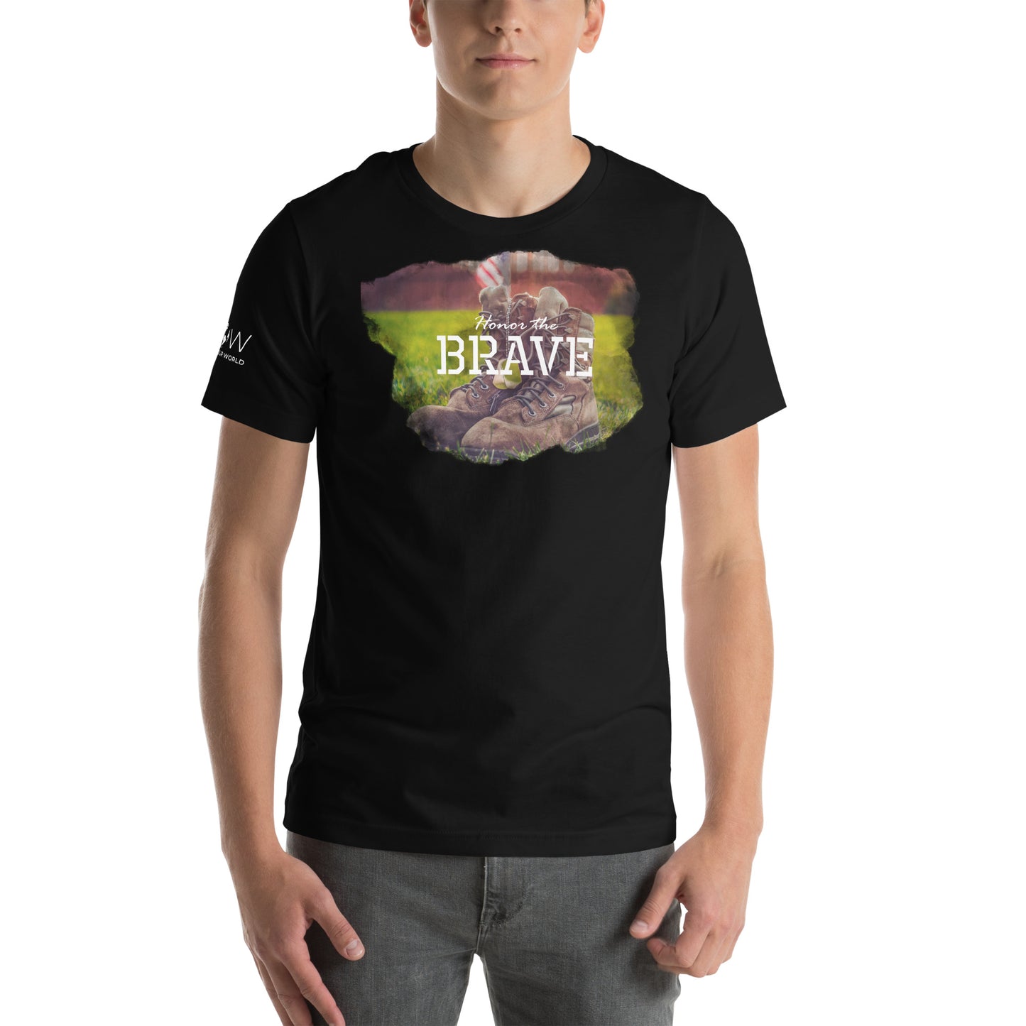 Honor the Brave IV Men's Motivational Black T-Shirt