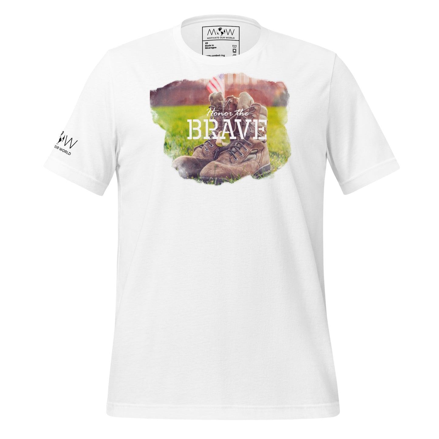 Honor the Brave IV Men's Motivational White T-Shirt