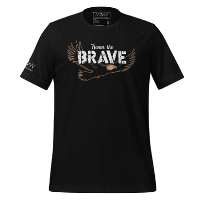 Honor the Brave Men's Motivational Black T-Shirt