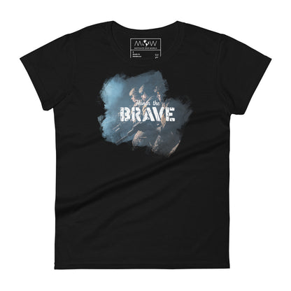 Honor the Brave V Women’s Motivational Black T-Shirt