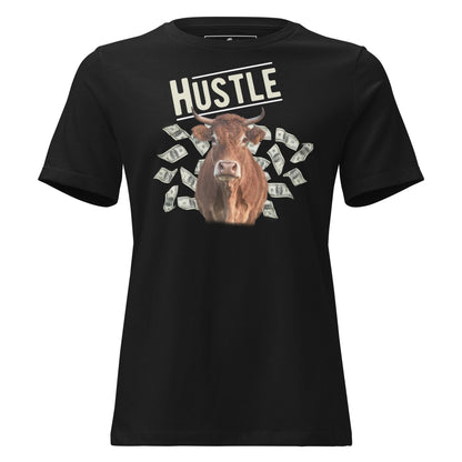 Hustle Bull Black Motivational Women’s T-Shirt