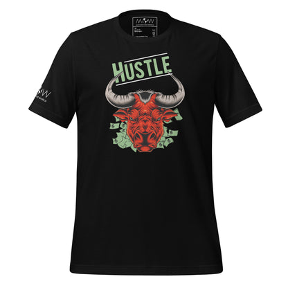 Hustle Bull II Men's Motivational Black T-Shirt