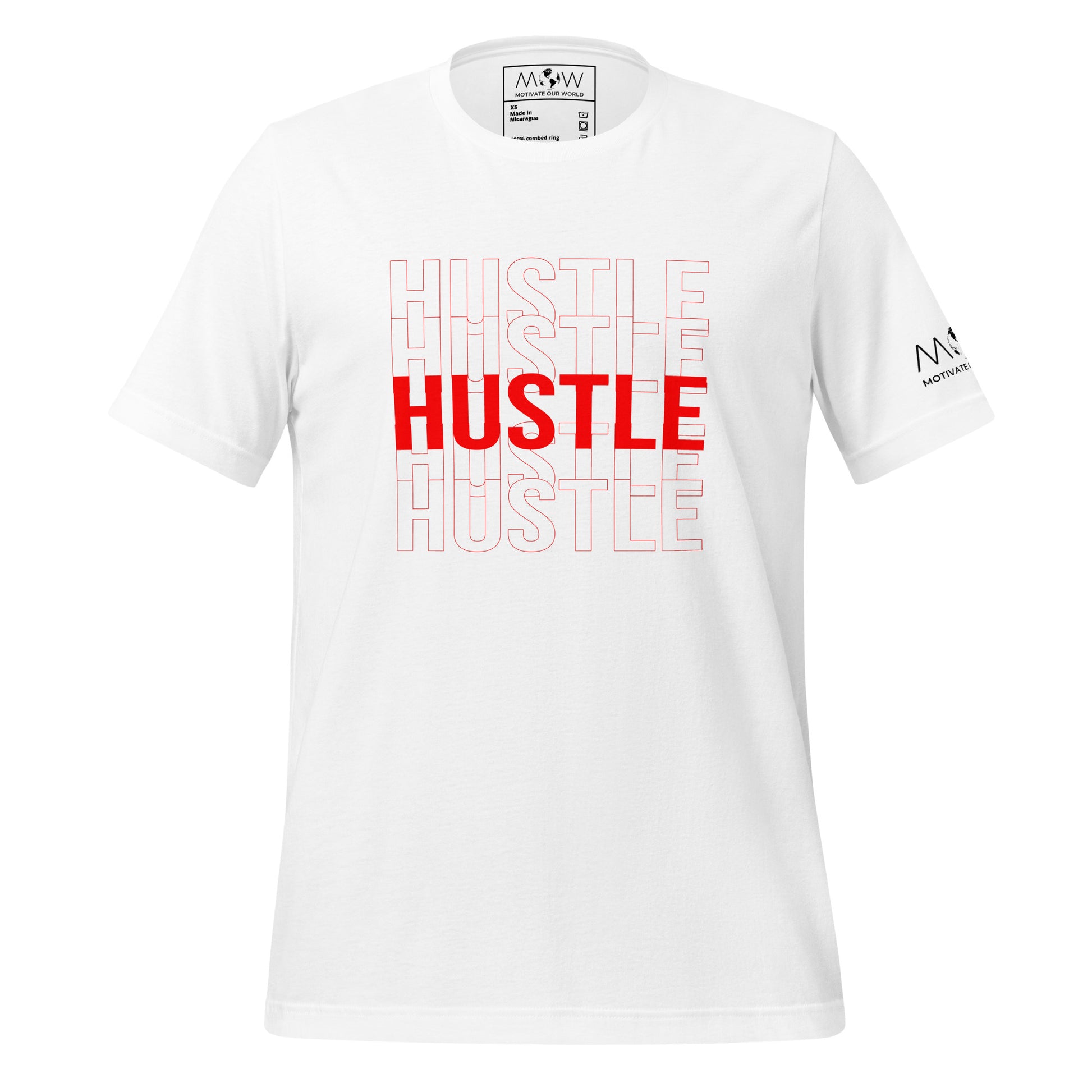 Hustle III Men's Motivational White T-Shirt