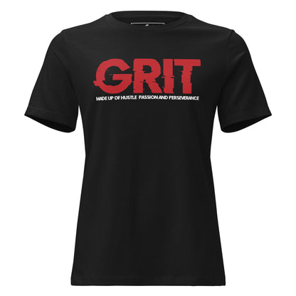 Hustle, Passion And Perseverance Black Motivational Women’s T-Shirt