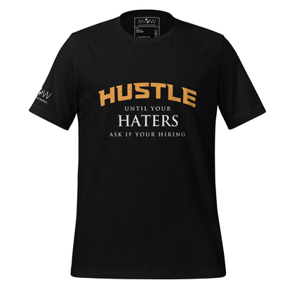 Hustle Until Your Haters Men's Motivational Black T-Shirt