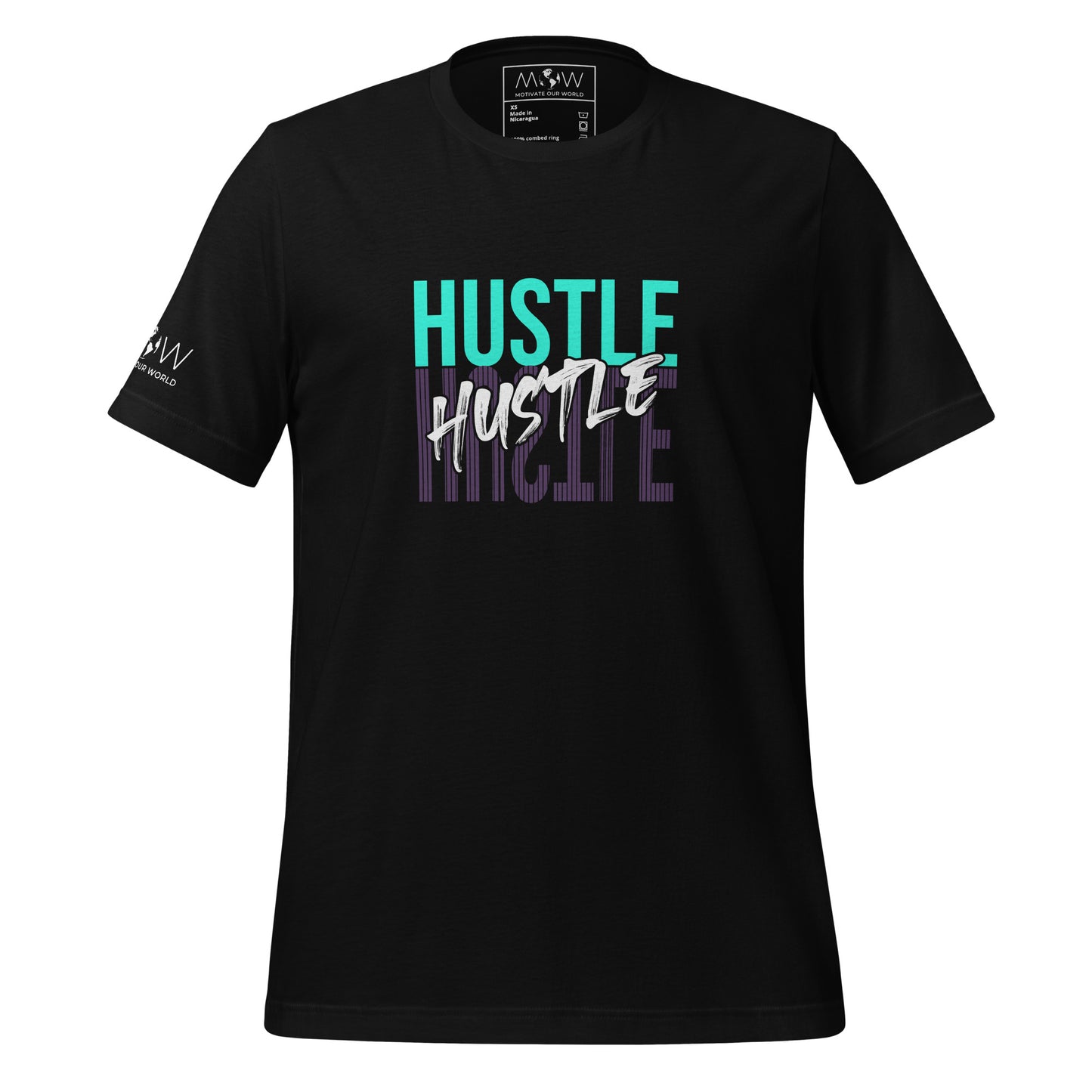 Hustle Vibe Men's Motivational Black T-Shirt