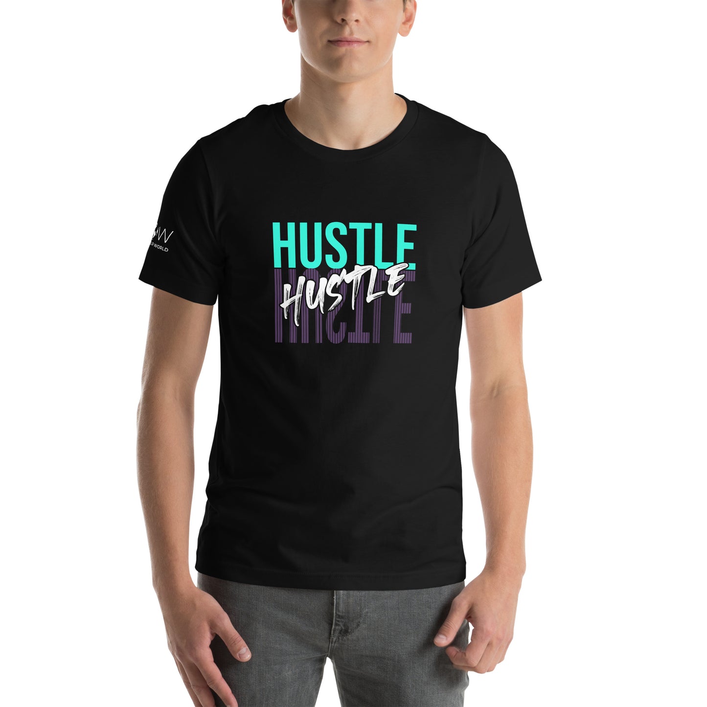 Hustle Vibe Men's Motivational Black T-Shirt