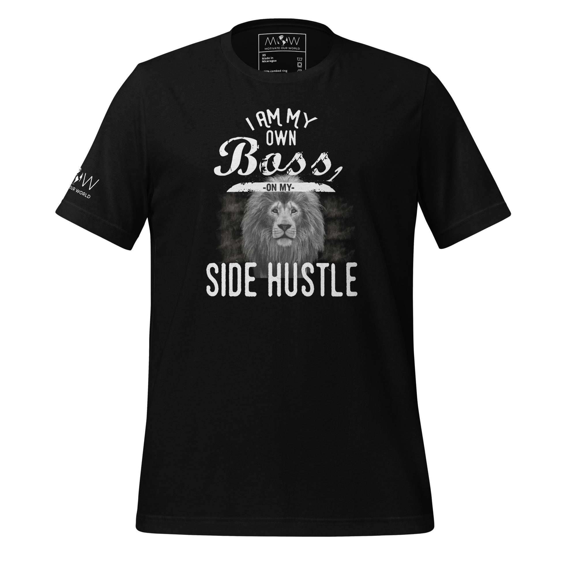 I AM MY OWN BOSS Men's Motivational Black T-Shirt