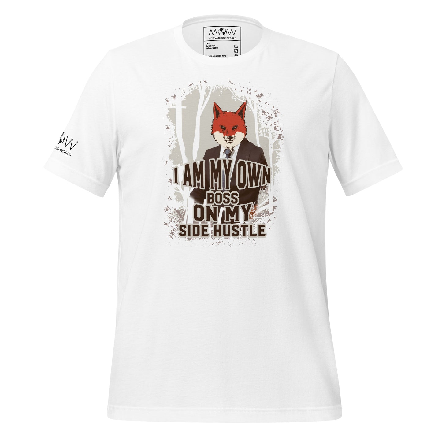 I AM MY OWN BOSS Men's Motivational White T-Shirt