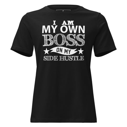 I Am My Own Boss Black Motivational Women’s T-Shirt