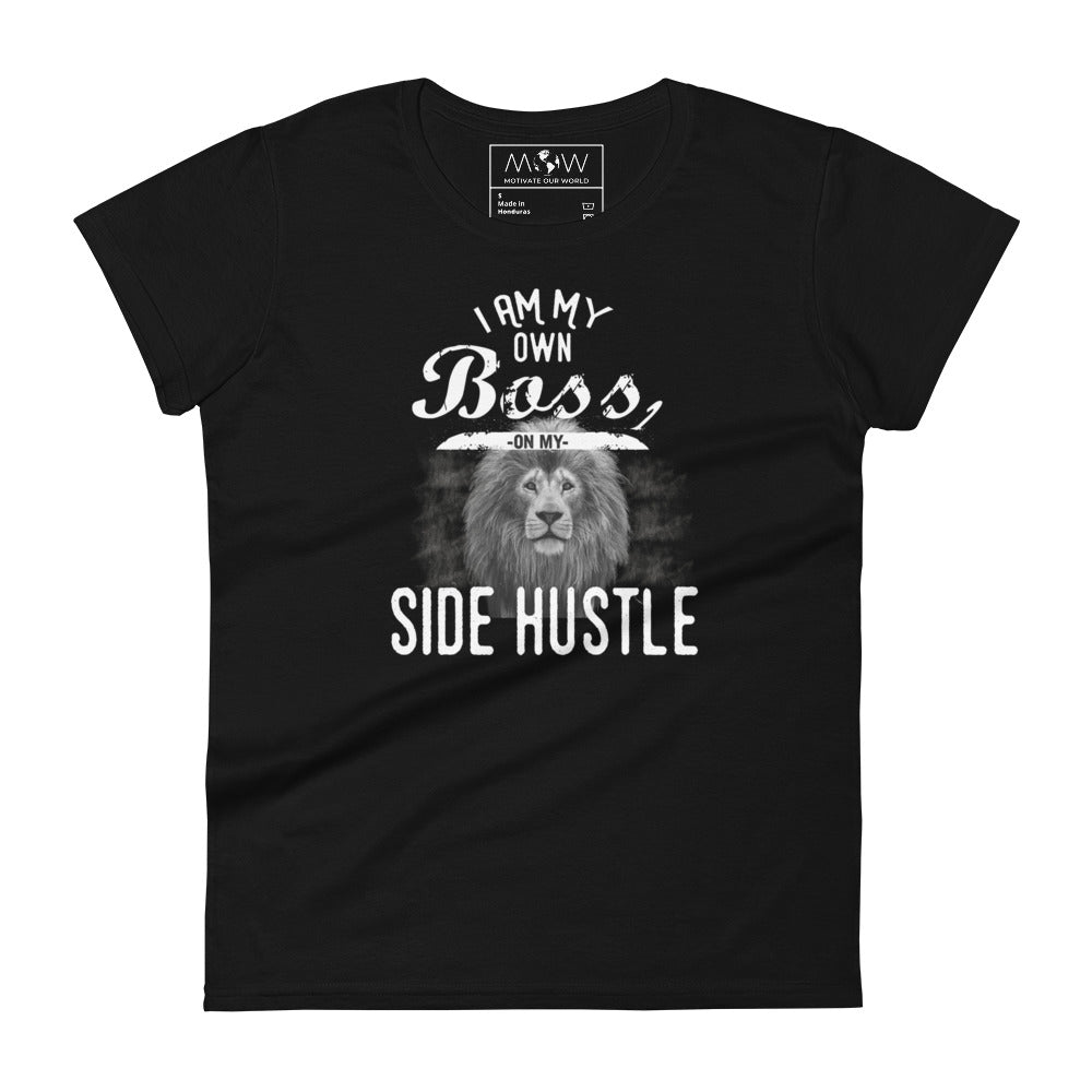I Am My Own Boss Women’s Motivational Black T-Shirt
