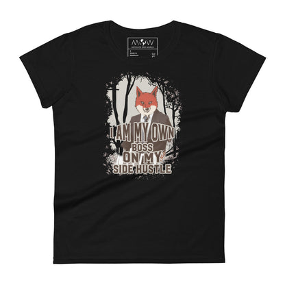 I Am My Own Boss Women’s Motivational Black T-Shirt