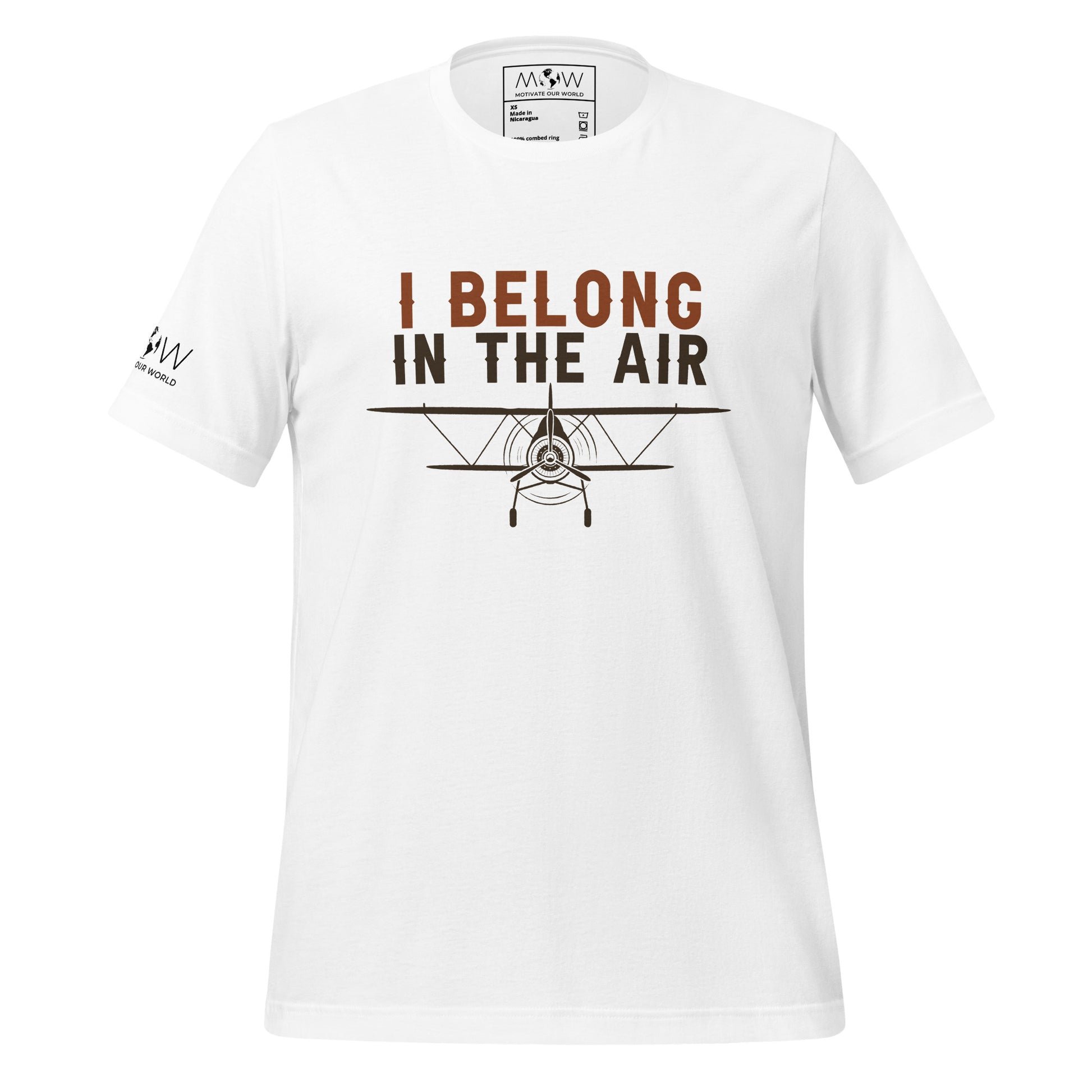 I Belong in the Air Men's Motivational White T-Shirt