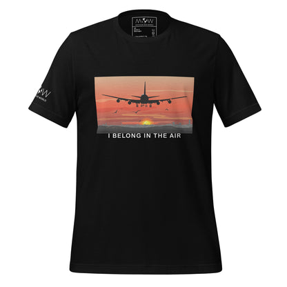 I Belong in the Air Men's Motivational Black T-Shirt