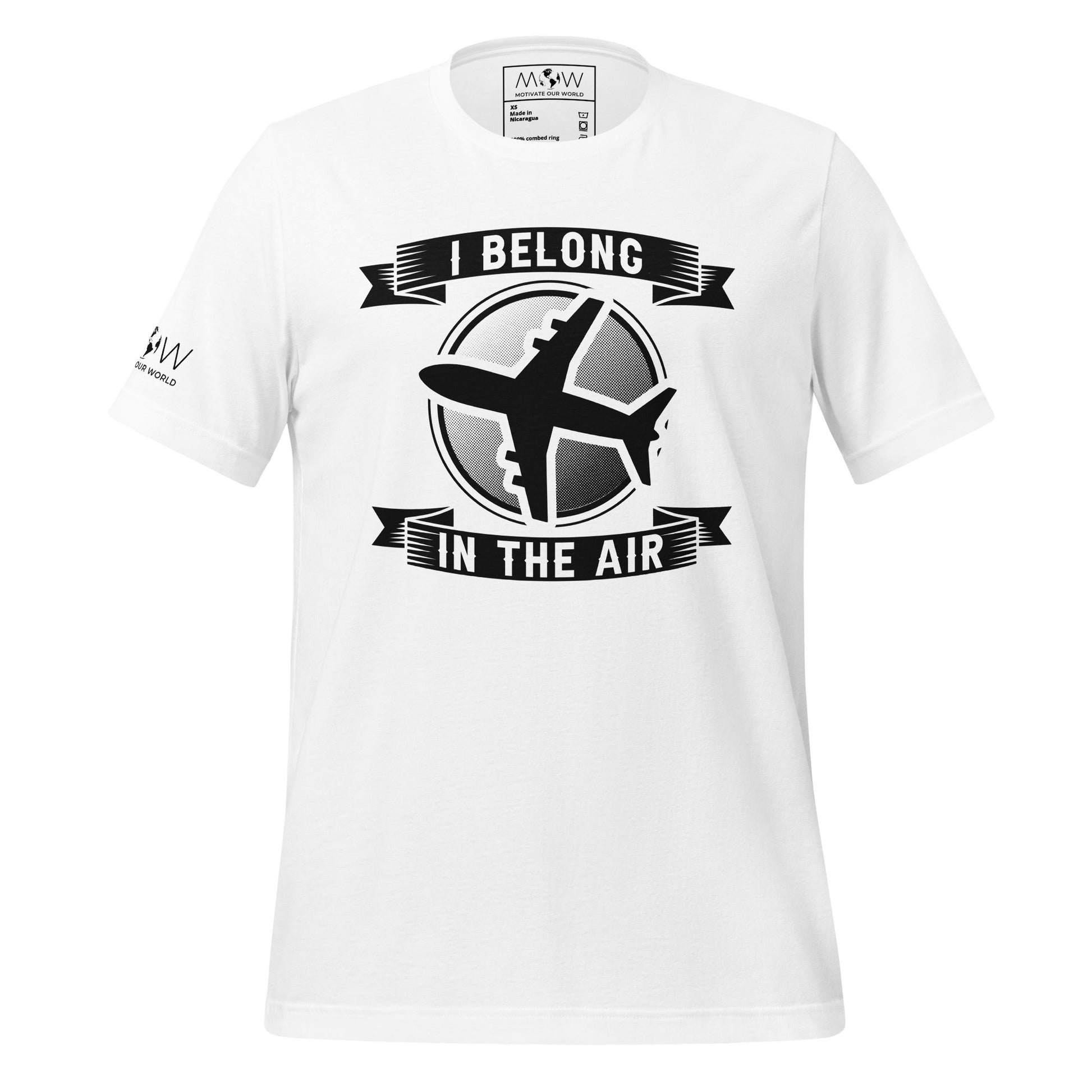 I Belong in the Air Men's Motivational White T-Shirt