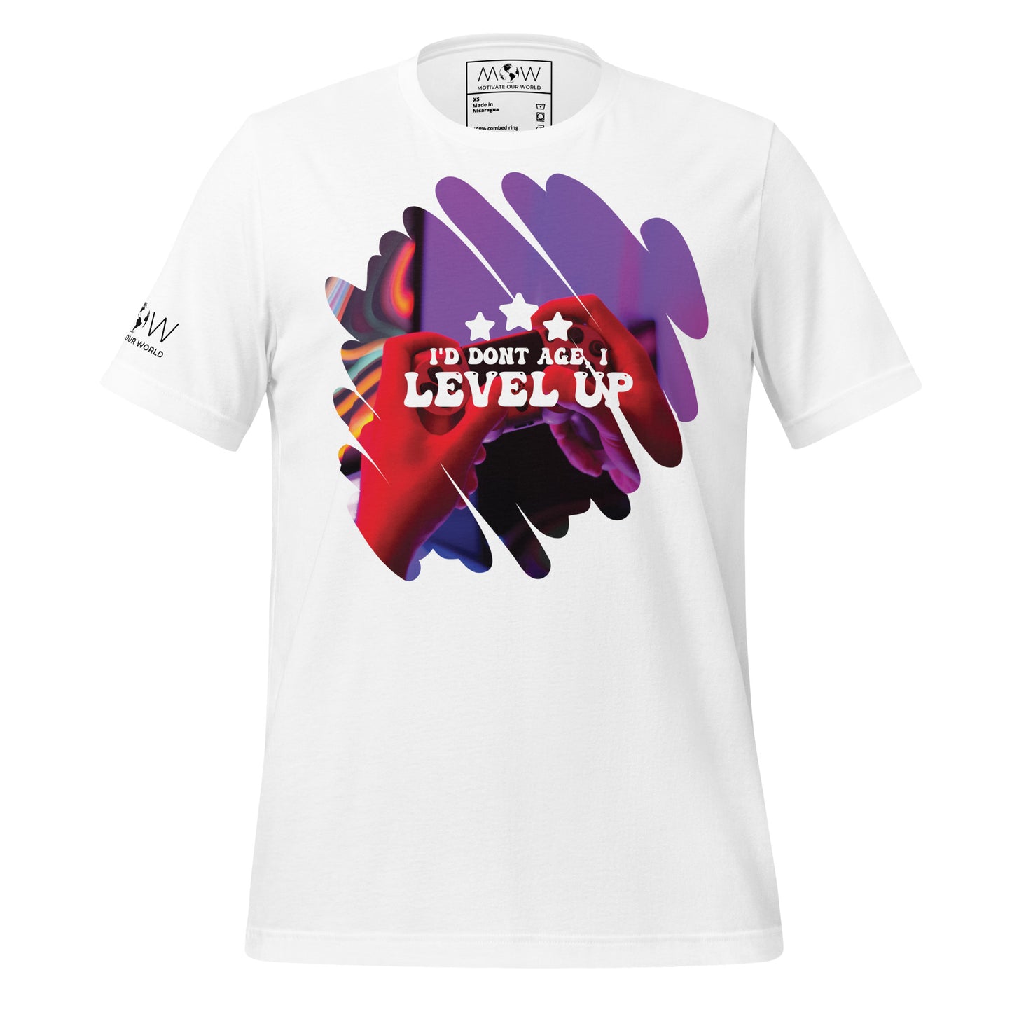 I Don't Age, I Level Up Age Is Just EXP White Motivational Men's T-Shirt
