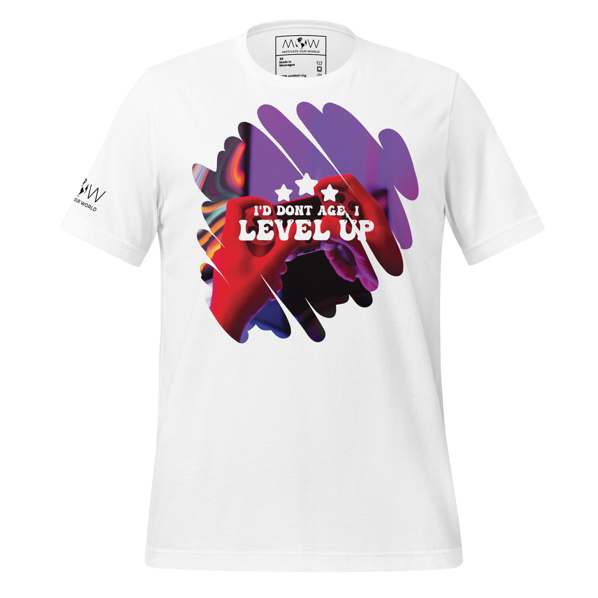 I Don't Age, I Level Up Age Is Just EXP White Motivational Men's T-Shirt