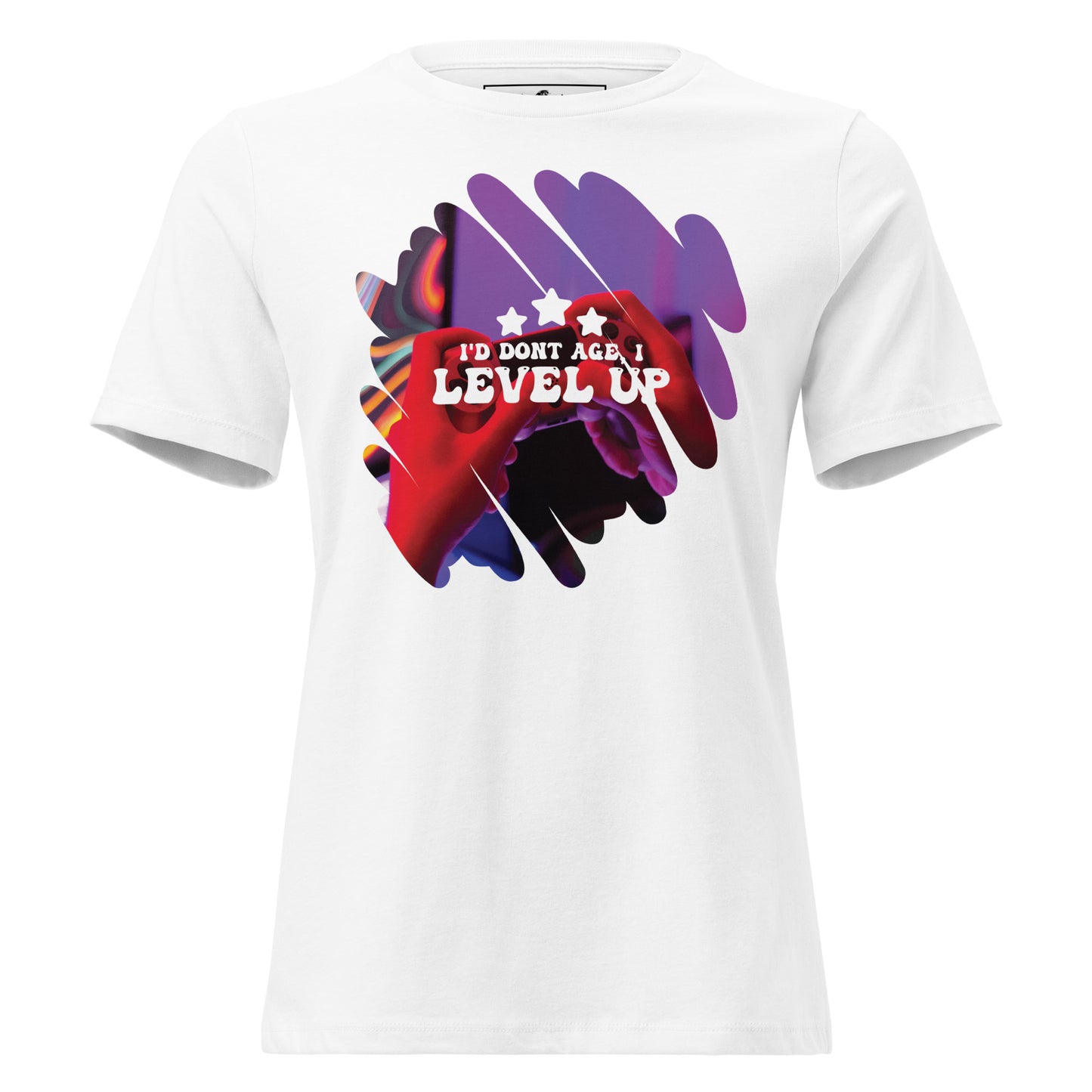 I Don't Age, I Level Up Age Is Just EXP White Motivational Women’s T-Shirt