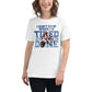 "I Don't Stop When I'm Tired, I Stop When I'm Done" Motocross White Motivational Women’s T-Shirt Lifestyle