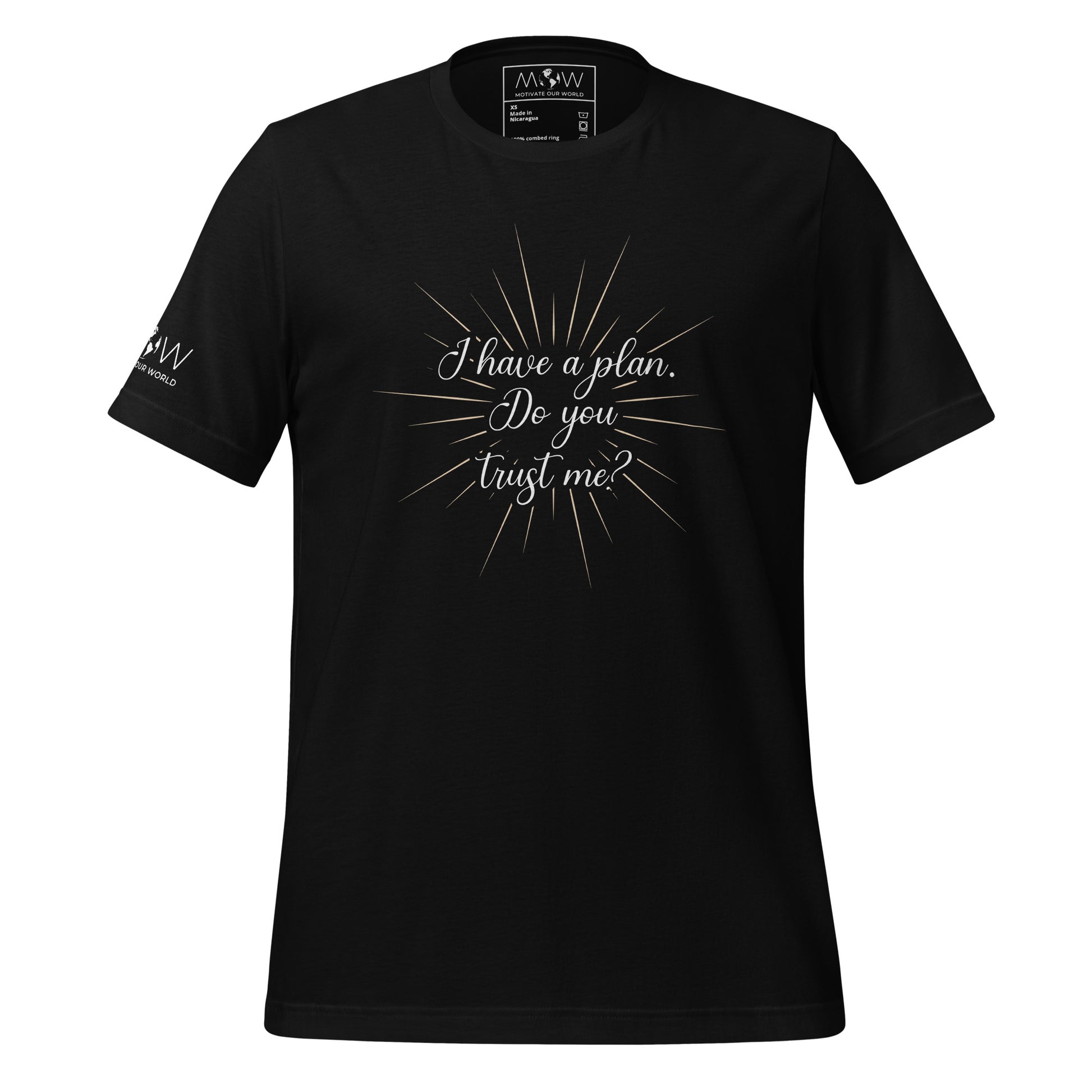I Have a Plan. Do You Trust Me? - Men's Motivational Black T-Shirt