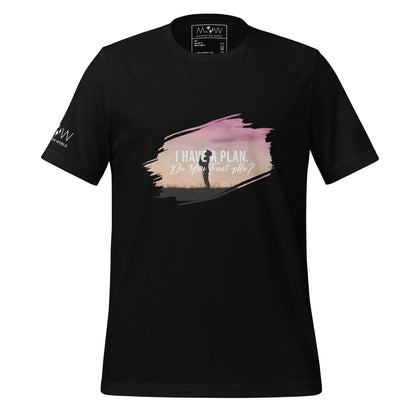 I Have a Plan. Do You Trust Me? - Sunset Reflection Men's Motivational Black T-Shirt