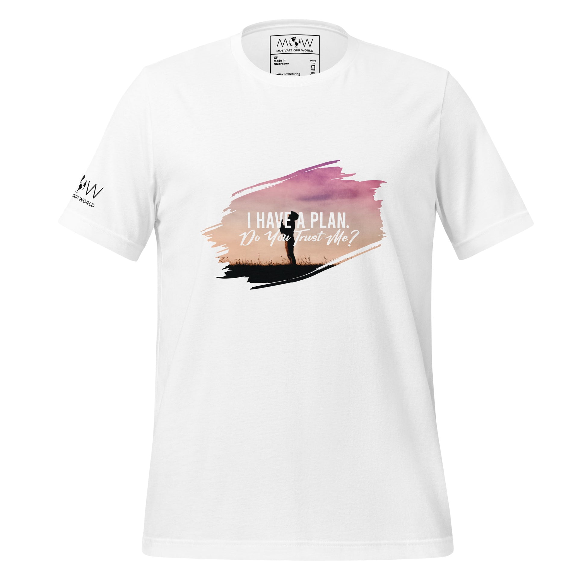 I Have a Plan. Do You Trust Me? - Sunset Reflection Men's Motivational White T-Shirt