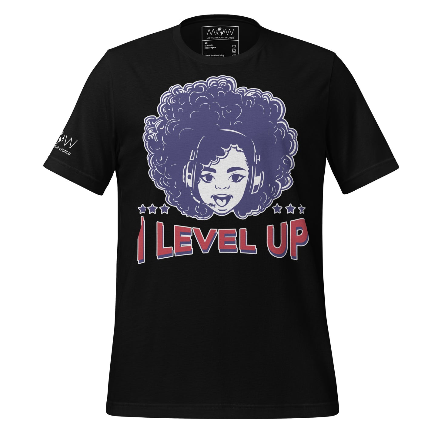 I Level Up Black Motivational Men's T-Shirt