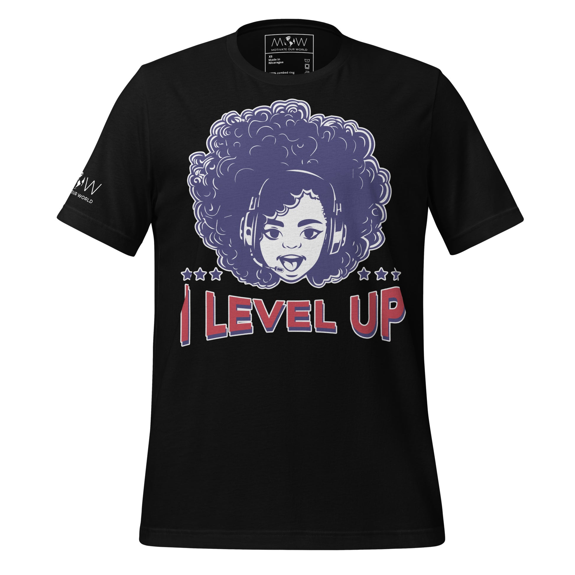 I Level Up Black Motivational Men's T-Shirt