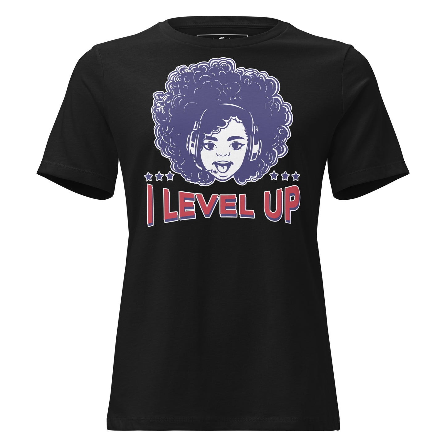 I Level Up Black Motivational Women’s T-Shirt