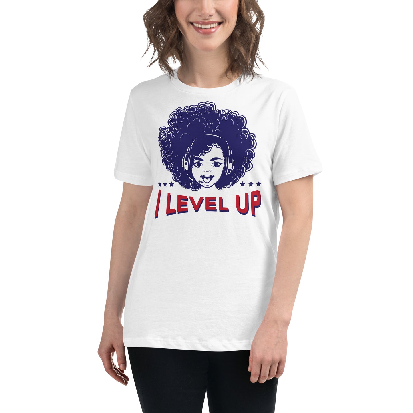 I Level Up White Motivational Women’s T-Shirt Lifestyle