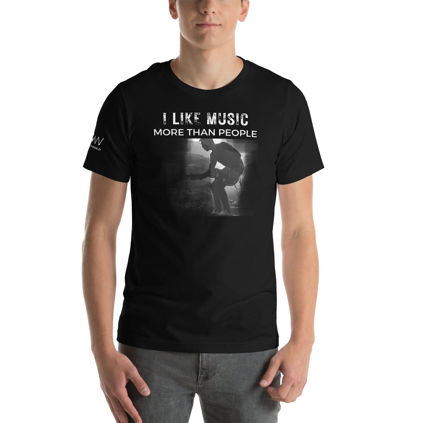I Like Music More Than People Live - Performance Edition Black Motivational Men's T-Shirt