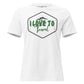 I Love To Travel Badge White Motivational Women’s T-Shirt