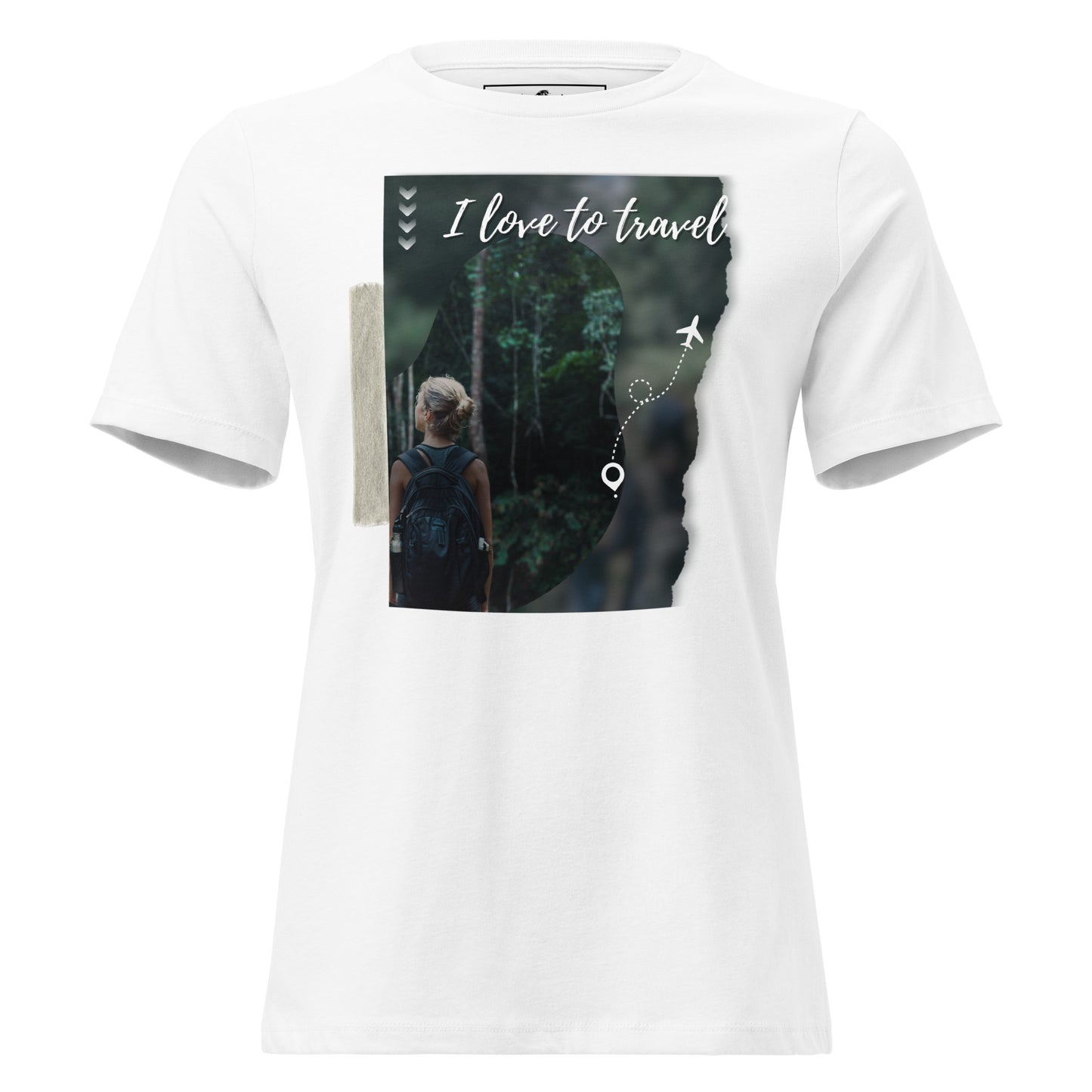 I Love To Travel Forest Journey White Motivational Women’s T-Shirt
