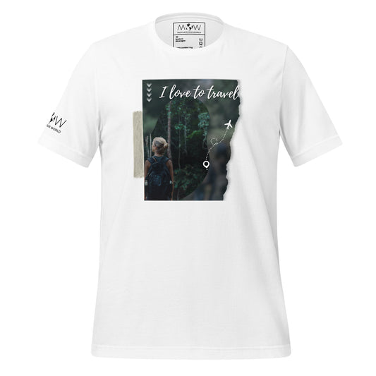 I Love to Travel Men's Motivational White T-Shirt