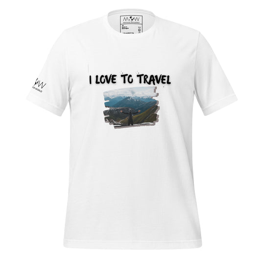I Love to Travel Men's Motivational White T-Shirt