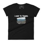 I Love to Travel Women’s Motivational Black T-Shirt