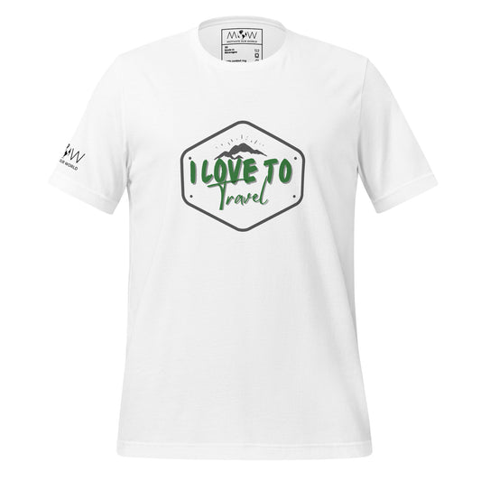 I Love to Travel Men's Motivational White T-Shirt