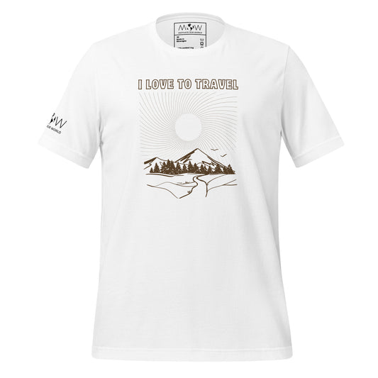 I Love to Travel Men's Motivational White T-Shirt