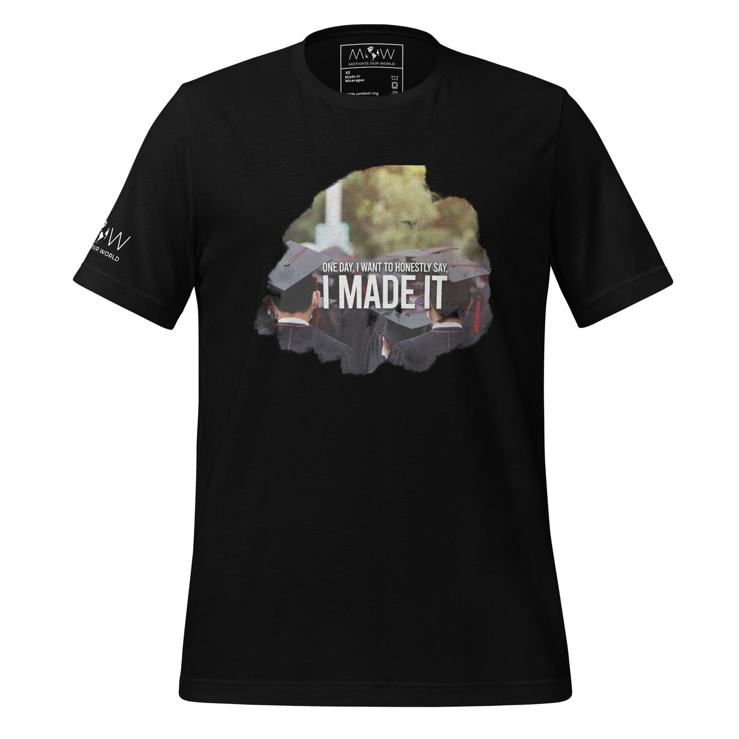 I Made It Men's Motivational Black T-Shirt