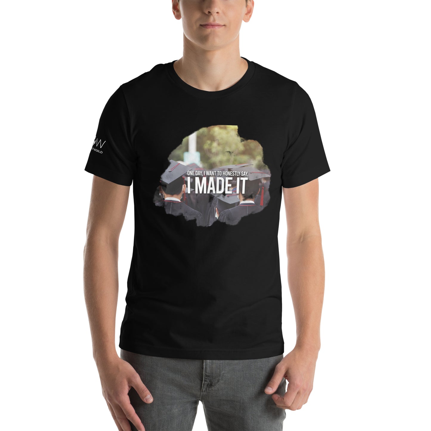 I Made It Men's Motivational Black T-Shirt