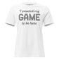 I Paused My Game White Motivational Women’s T-Shirt